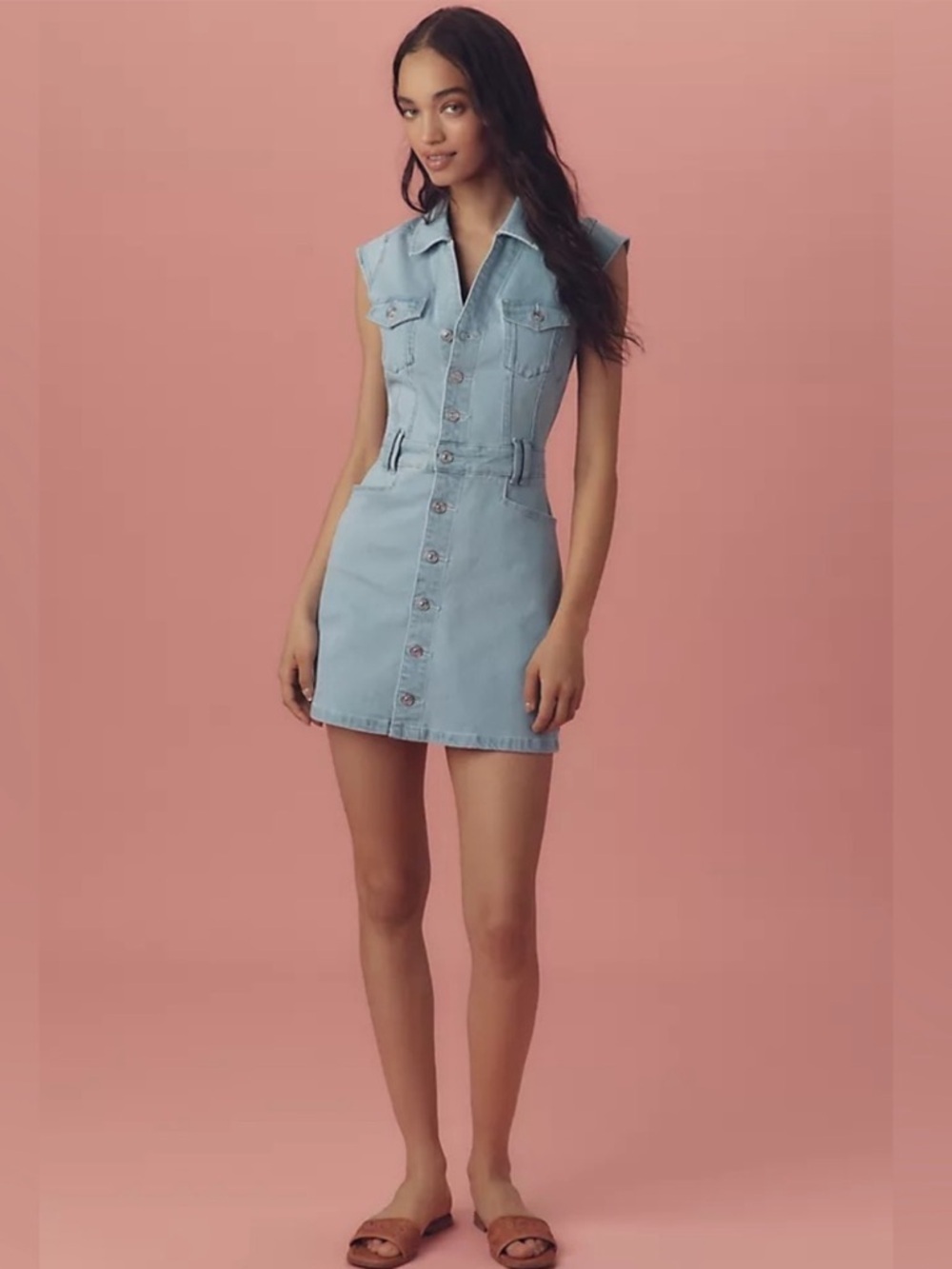 NWT Paige Jaxsyn Denim Dress Jolene Pocket Tayla - Picture 2 of 9